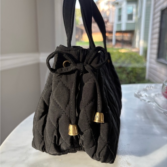 Vintage Black Quilted Vera Bradley Handbag - Picture 2 of 7